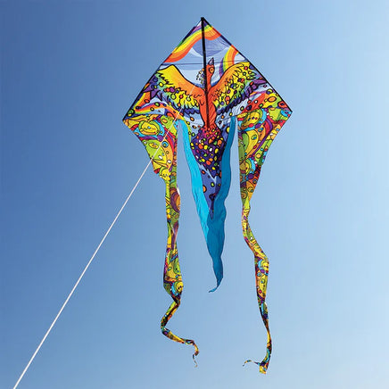 6.5 ft. Flo-Tail Delta Kite - Rainbow Bird Single Line Kites Premier Kites - Great Canadian Kite Company